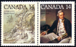 (C07-63aa) Canada James Cook Nootka Sound Se-tenant MNH ** Neuf SC - Ungebraucht