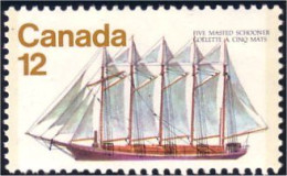 (C07-45a) Canada Voilier Goelette Cinq Mats Five-Masted Schooner Sailing Ship MNH ** Neuf SC - Nuevos