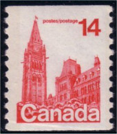 (C07-30) Canada Parlement Roulette Coil Parliament 14c MNH ** Neuf SC - Unused Stamps