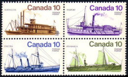 (C07-03aa) Canada Bateaux Inland Ships Se-tenant MNH ** Neuf SC - Unused Stamps
