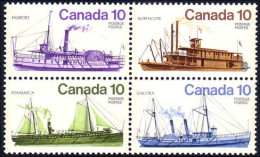 (C07-02aa) Canada Bateaux Inland Ships Se-tenant MNH ** Neuf SC - Ungebraucht