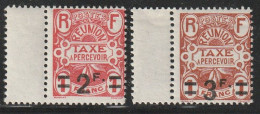 REUNION - TAXE N°14/5 ** (1927) Surchargés - Timbres-taxe