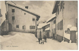 SAMADEN: Idyllische Dorfpassage Mit Schlittern ~1910 - Autres & Non Classés