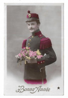 CPA BONNE ANNEE / JEUNE HOMME MILITAIRE - Anno Nuovo