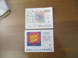 2 BILLETS DE LOTERIE TRANCHE DE LA SAINT JEAN 1980 ET 29 JUIN 1983 - Lottery Tickets