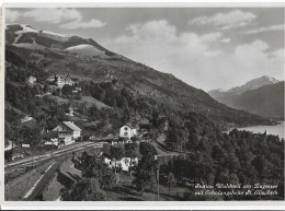 WALCHWIL: Bahnhofquartier Mit Station, Foto-AK ~1945 - Walchwil