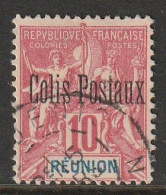 REUNION - COLIS POSTAUX : N°8 Obl (1906) 10c Rouge Et Bleu - Andere & Zonder Classificatie