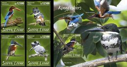 Sierra Leone 2020, Animals, Kingfisher, 4val +BF - Sierra Leone (1961-...)