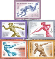 Sowjetunion 4932-4936 (kompl.Ausg.) Postfrisch 1980 Olympische Sommerspiele 80 - Ongebruikt