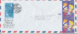 St. Vincent Air Mail Cover Sent To USA 1990 ?? Topic Stamps Jetsons The Movie - St.Vincent (1979-...)