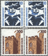 BRD 1347A WP-1348A WP Waagerechte Paare (kompl.Ausg.) Postfrisch 1988 Sehenswürdigkeiten - Neufs