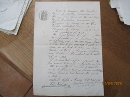 BAVAY LE 21 AOÛT 1882 M.ERNEST GRAVIS LOUE A Mrs AIME GRAVIS ET LEON LEVENT LE DROIT DE CHASSE SUR LE TERRITOIRE LOUVIGN - Manuscritos