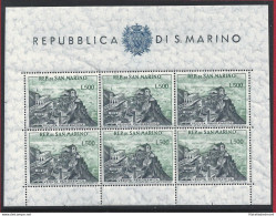 1958 SAN MARINO, BF N° 18 Panorama MNH/** - Blokken & Velletjes