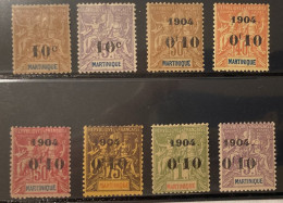 Martinique YT N° 52/59 Neufs *. TB - Unused Stamps