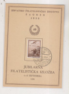 YUGOSLAVIA,1938 ZAGREB Stamp EXPO Postcard - Covers & Documents