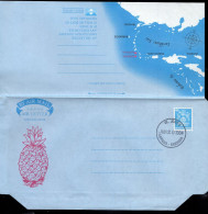 ANTIGUA(1984) Pineapple. Map Of Caribbean. 40c Illustrated Aerogramme. - Antigua Y Barbuda (1981-...)