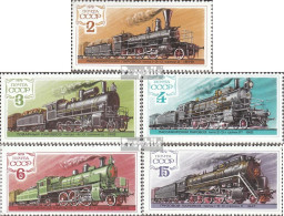 Sowjetunion 4821-4825 (kompl.Ausg.) Postfrisch 1979 Dampflokomotiven - Unused Stamps