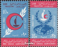 Ägypten - Bes. Palästina 128-129 (kompl.Ausg.) Postfrisch 1963 Rotes Kreuz - Otros & Sin Clasificación