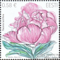 Estland 690C (kompl.Ausg.) Postfrisch 2011 Pfingstrose - Estonia