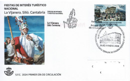 2024 First Day Cover With First Day Cancellation And Presentation Cancellation Of Winter Carnival - Carnavales