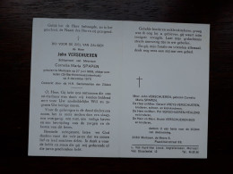 John Verschueren ° Merksem 1898 + Merksem 1970 X Cornelia Maria Spapen (Fam: Vreys - Heulens - Bus) - Obituary Notices