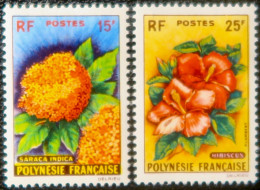 R2253/679 - POLYNESIE FRANÇAISE - 1962 - Fleurs - N°15 à 16 NEUFS* - Cote (2024) : 45,00 € - Unused Stamps