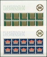 Liechtenstein 1971 50 Jahre Neue Verfassung 546/47 K Postfrisch (C13749), Mängel - Blocks & Kleinbögen