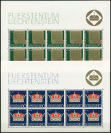Liechtenstein 1971 50 Jahre Neue Verfassung 546/47 K Postfrisch (C13749), Mängel - Blokken