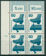Berlin 1971 Unfallverhütung Druckerzeichen 408 DZ 7 Ecke 4er-Block Postfrisch - Unused Stamps