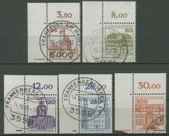 Bund 1982 Burgen & Schlösser Ecke O. Li. Mit Plattenzeichen 1139/43 Gestempelt - Used Stamps