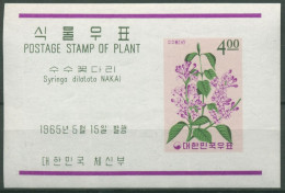 Korea (Süd) 1965 Pflanzen: Rundblättriger Flieder Block 206 Postfrisch (C30401) - Corea Del Sur