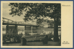 Holzminden An Der Weserbrücke, Gelaufen 1936 (AK2325) - Holzminden