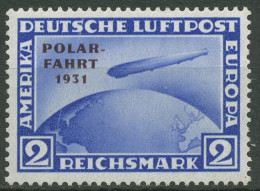 Deutsches Reich 1931 Zeppelin Polarfahrt 457 Postfrisch Geprüft, Mit Bug - Nuovi