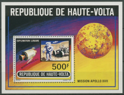 Obervolta 1973 Apollo 17 Raumfahrt Block 10 Postfrisch (C28853) - Alto Volta (1958-1984)