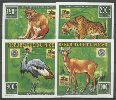 Niger 1996 Weltpfadfindertreffen Wildtiere Affe Leopard 1181/84 B Postfrisch - Niger (1960-...)