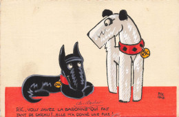 Chiens * CPA Illustrateur POL RAB Pol Rab * Ric ... ! * Carte Postale TUCK * Chien Dog Dogs - Perros