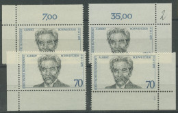 Bund 1975 Albert Schweitzer 830 Alle 4 Ecken Postfrisch (E572), Beschriftet - Neufs
