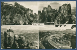 Sächsische Schweiz Bastei-Brücke Mönch, Gelaufen 1959 (AK4492) - Koenigstein (Saechs. Schw.)