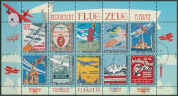 Liechtenstein 2013 Kollektionsbogen Flugzeuge Plakate Postfrisch (C60402) - Blocks & Sheetlets & Panes