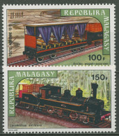 Madagaskar 1973 Eisenbahn Dampflokomotive 689/90 Postfrisch - Madagaskar (1960-...)
