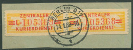 DDR 1958 Wertstreifen Für Den ZKD 17 L Paar Gestempelt Briefstück - Autres & Non Classés