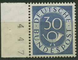 Bund 1951 Posthorn Bogenmarken Mit Seitenrand 132 SR. Li. Postfrisch Geprüft - Unused Stamps