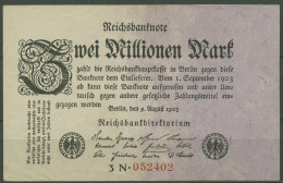 Dt. Reich 2 Millionen Mark 1923, DEU-115b FZ N, Leicht Gebraucht (K1266) - 2 Mio. Mark