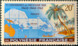 R2253/680 - POLYNESIE FRANÇAISE - 1962 - Conférence Du Pacifique-Sud - N°17 NEUFS* - Cote (2024) : 23,50 € - Nuovi