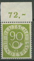 Bund 1951 Posthorn Bogenmarken 138 Oberrand Postfrisch Geprüft - Ungebraucht