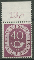 Bund 1951 Posthorn Bogenmarken 133 Oberrand Postfrisch Geprüft - Neufs