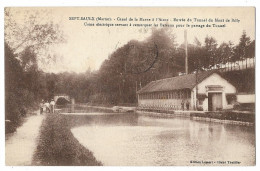 CPA 51 SEPT-SAULX Canal De La Marne à L' Aisne - Entrée Du Tunnel Du Mont De Billy - Usine électrique ... - Other & Unclassified