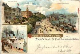 Hamburg - Wiezels Hotel - Litho - Other & Unclassified