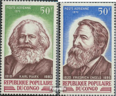 Kongo (Brazzaville) 255-256 (kompl.Ausg.) Postfrisch 1970 Marx Und Engels - Nuevas/fijasellos