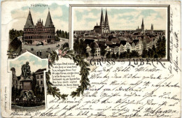 Gruss Aus Lübeck - Litho - Lübeck